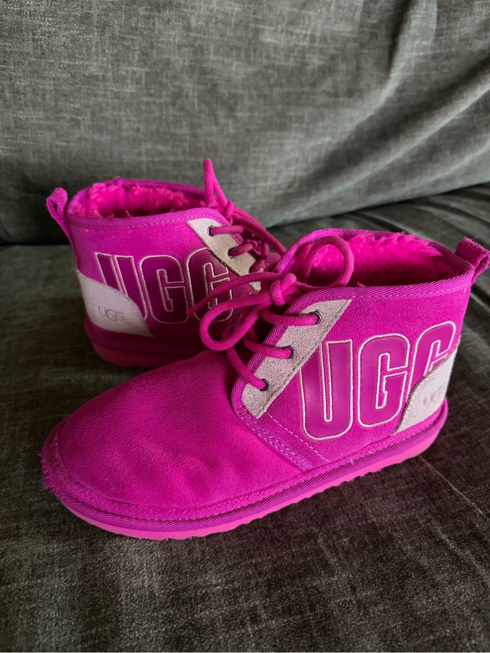 UGG Kids' Hot Pink Ankle Boots Size 4